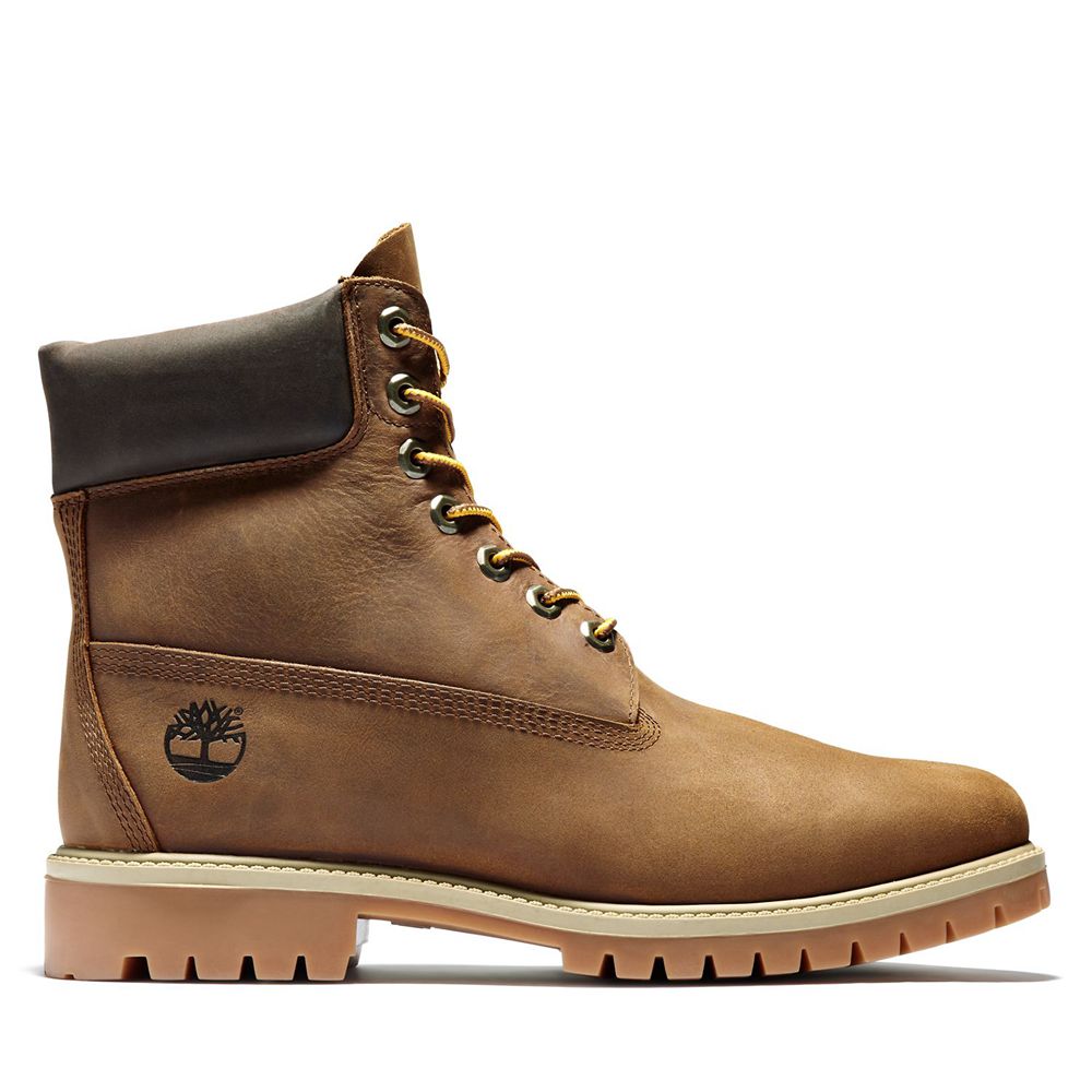 Botas 6-Inch Timberland Argentina Hombre - 6-Inch Heritage Ek+ Waterproof - Marrones - YIDKSP-791